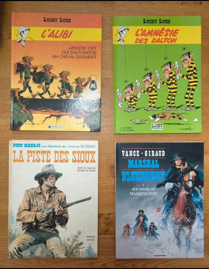 lucky Luke alibi EO+ lucky Luke amnésie des dalton EO+ Marshal Blueberry EO+ la piste des sioux 1972