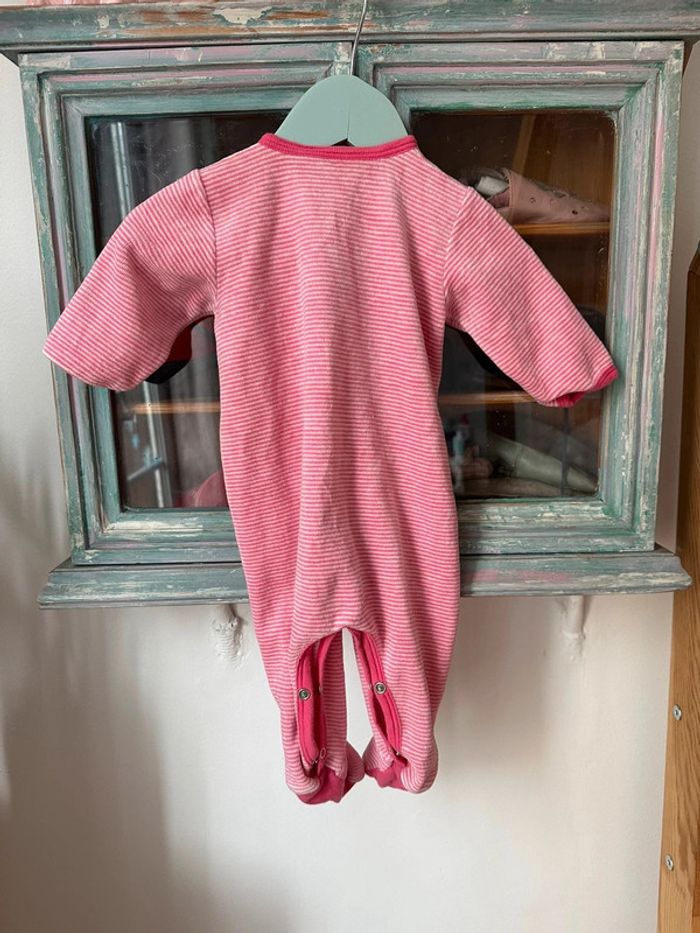 Pyjama marinière en velours taille 3 mois - photo numéro 3