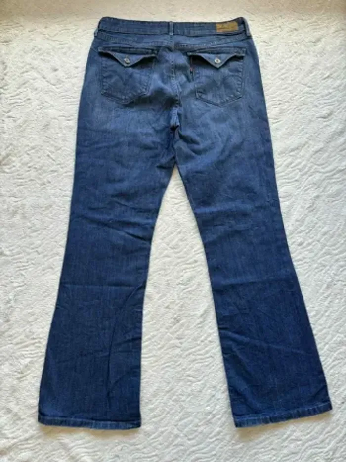Jean Levi’s Demi Curve Bootcut évasé femme W32 XL/42 bleu  Rare modèle US années 2000 y2k - photo numéro 12