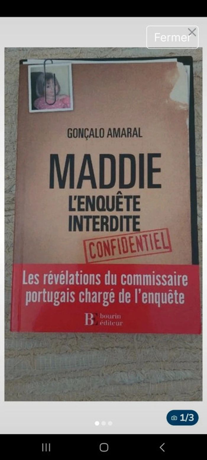 Livre Maddie I enquete
interdite