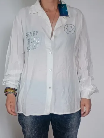chemise blanche moif argenté T38/40