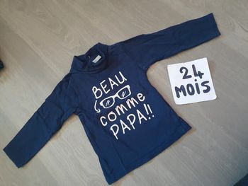 Maillot t-shirt sous pull 24mois