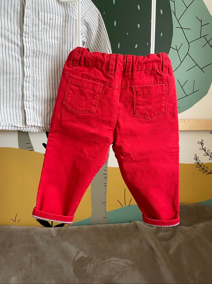 Ensemble chemise rayé et pantalon rouge - photo numéro 5