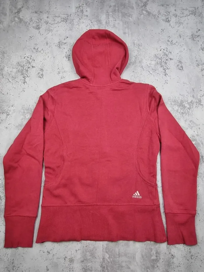 Gilet zippé capuche Adidas bordeaux, M Femmes - photo numéro 4