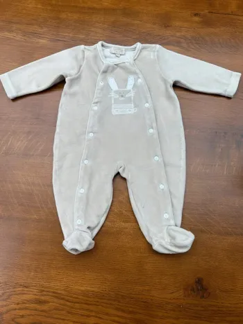 Pyjama beige 3 mois lapin Canari baby
