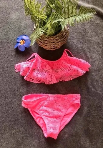 Maillot de bain fille rose Lili marelle