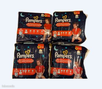 Lot de 8 paquets Pampers Night Pants taille 6