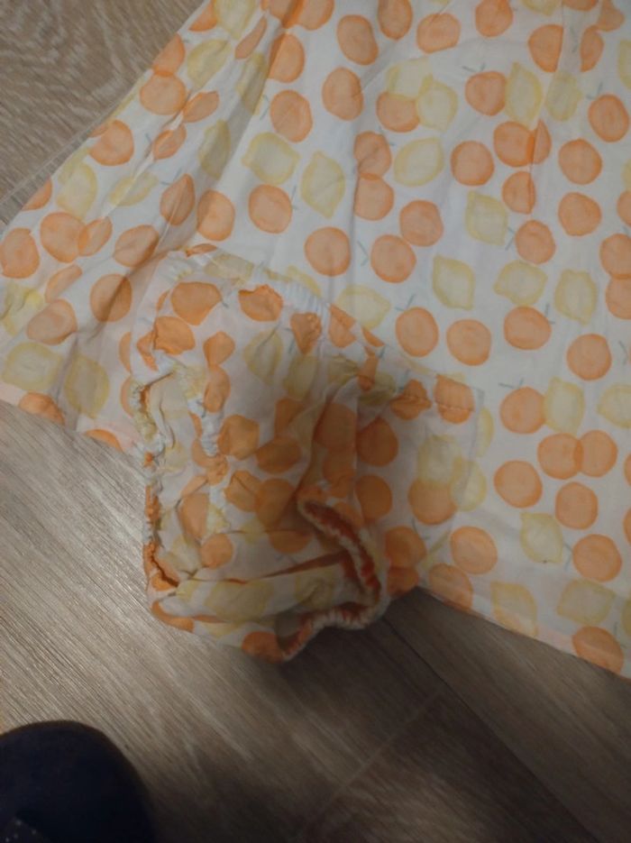 Robe d'été citrons avec sa culotte et son fichu Cadet Rousselle - photo numéro 2