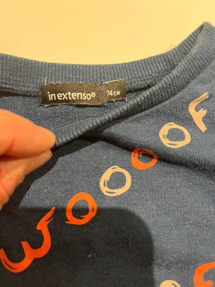 Sweat fin in extenso taille 12 mois - photo numéro 3