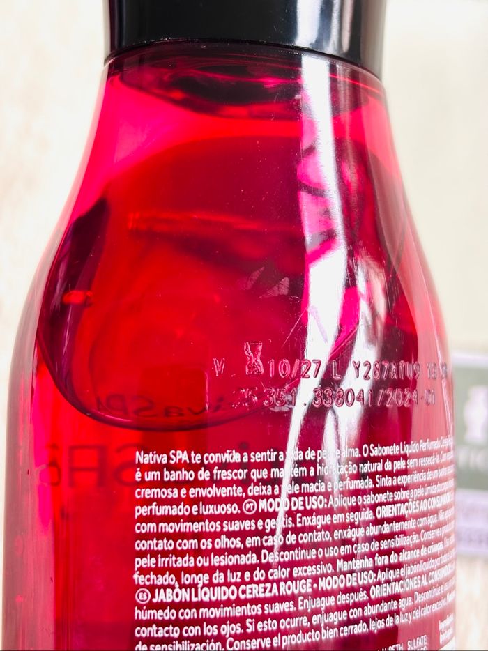 Jabón líquido perfumado Nativa Spa Cereja Rouge OBoticario - photo numéro 3