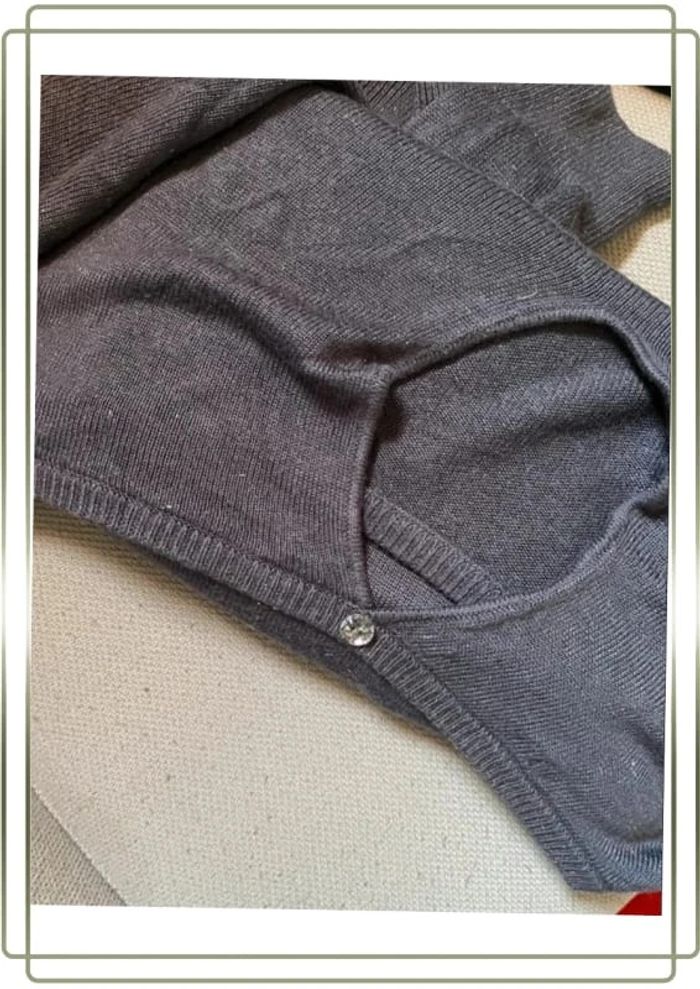 Pull gris légèrement pailleté Bonobo 34 XS doux - photo numéro 3