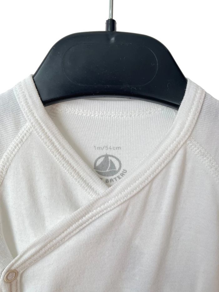 LOT DE 2 bodies manches longues - Petit Bateau 1 mois (54cm) - photo numéro 4