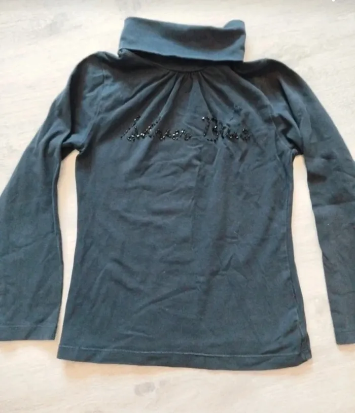 Lot de 3 t-shirt manches longues col roulé 8 ans - photo numéro 2