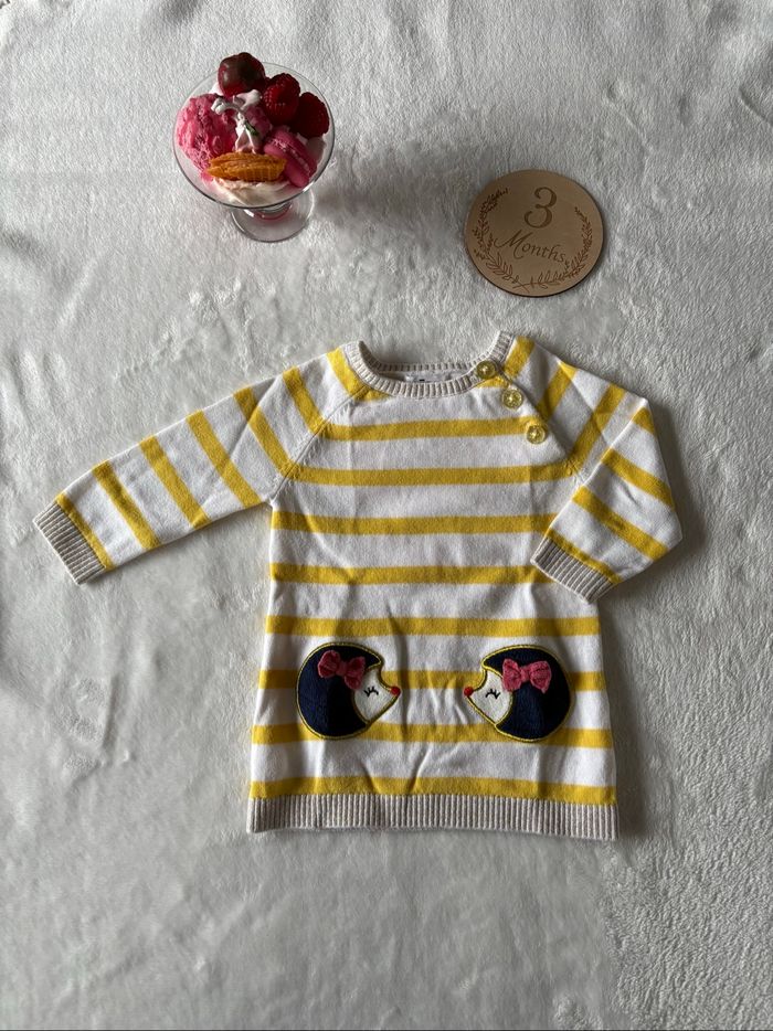 🧸 Robe-pull bébé - 3 mois - Gémo