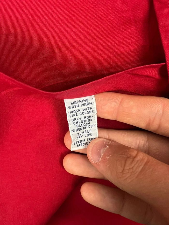 Chemisette Ralph Lauren rouge logo bleu marine taille L style old money - photo numéro 6