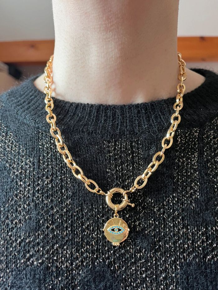 Collier gros maillons fermoir bijou - photo numéro 9