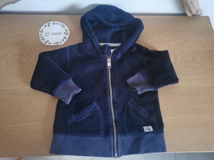 Veste à capuche bleu marine bébé garçon 12mois quicksilver