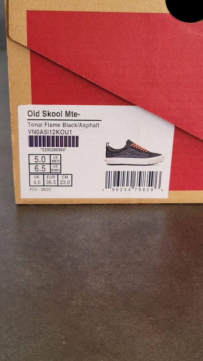 Vans Old Skool Mte Tonal Flame Black Asphalt - Unisex - Size : 36.5 🌈🌈 - photo numéro 9