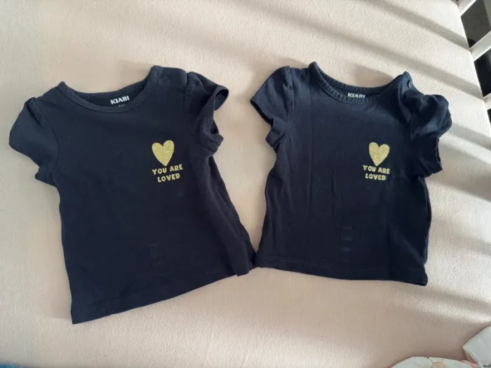 Joli t-shirts bébé fille x2