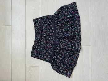 Jupe Camaieu bleu marine et fleurs multicolores