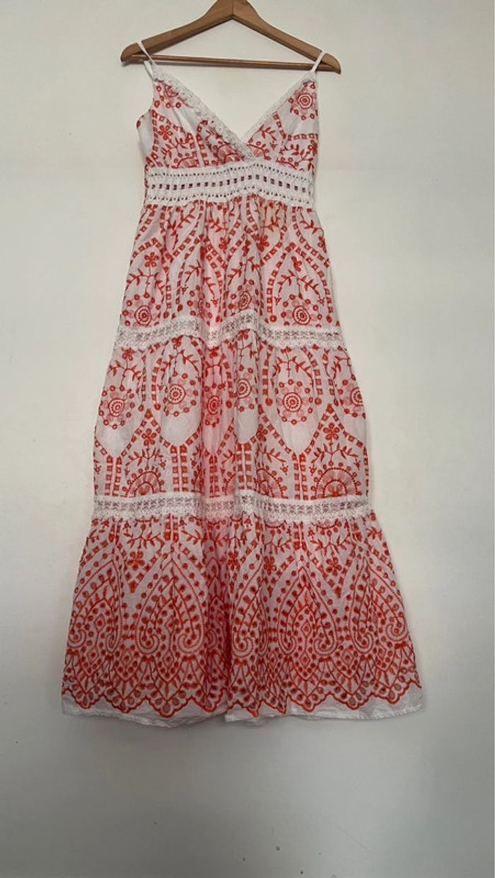 Jolie robe longue d’été en parfait état marque rossa miss taille M 100% coton