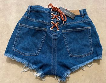 Mini short diesel taille haute lacets 26 us 36