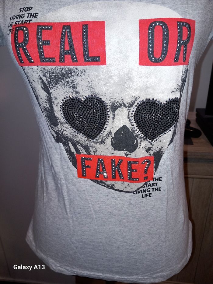 T-shirt CC Fashion – Style Rock & Glamour – Taille S/M - photo numéro 2