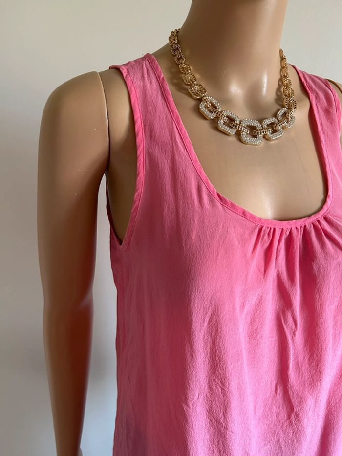 Top rose sans manches Caroll taille 36 jamais porté - photo numéro 5