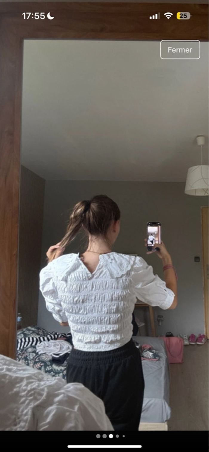 blouse blanche zara - photo numéro 3