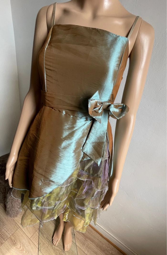 🥂 Robe Cocktail Iridescente & Volants - T.36 🥂 - photo numéro 5