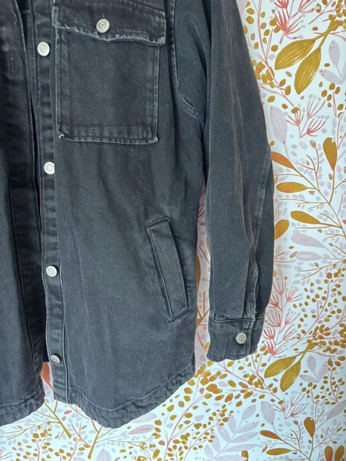 Veste en jean longue noir h&m - photo numéro 2