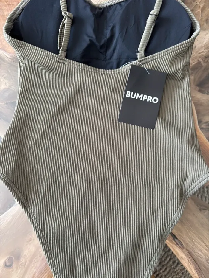 Maillot de bain 1 pièce vert kaki Bumpro femme XS - photo numéro 6