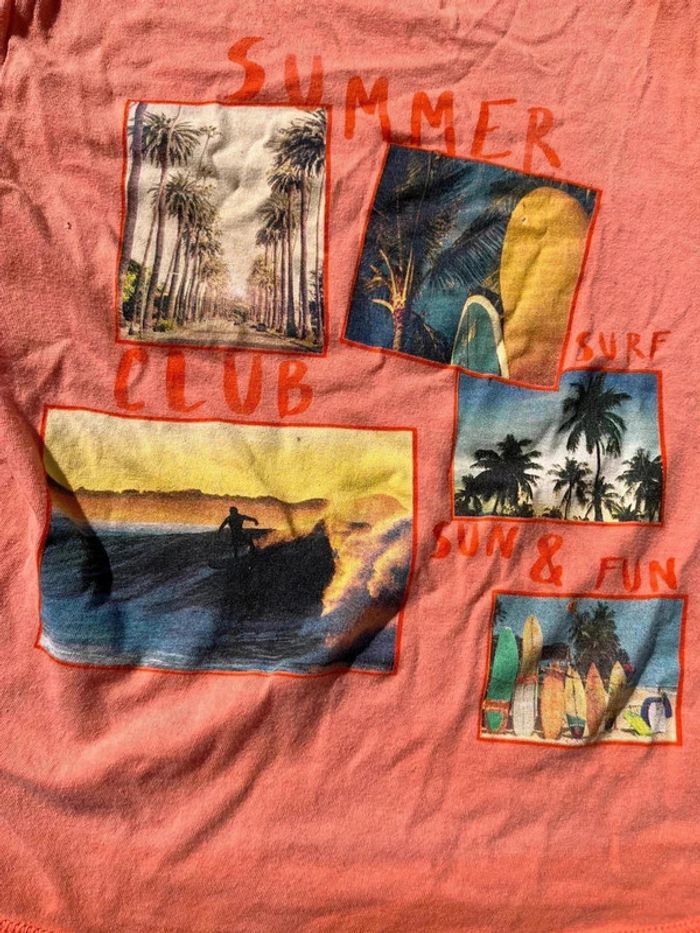 T shirt corail Kiabi taille 8 ans - photo numéro 4