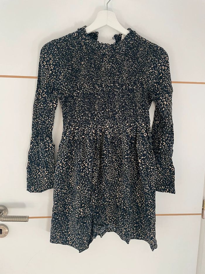 Robe beige/bleu marine S Zara