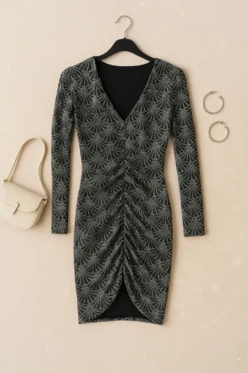 Robe soirée noire pailletée taille XS mise une fois