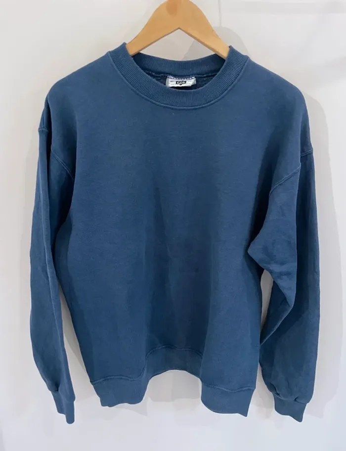 Crewneck Lee plain full blue made in USA 🇺🇸