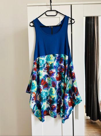 Robe midi marine d’été à motifs Flash Report Taille M