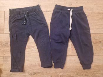 2 pantalons jogging 24M, bleu marine