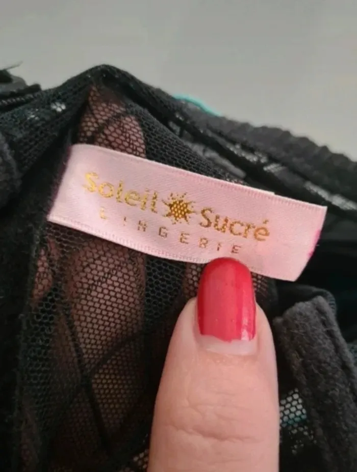 Guêpière sexy Soleil Sucré - Taille 90B - Détails turquoise - photo numéro 8