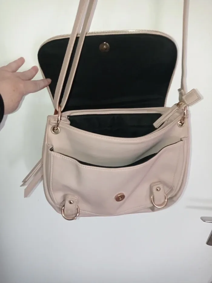 Sac a main bandoulière rose pâle - photo numéro 11