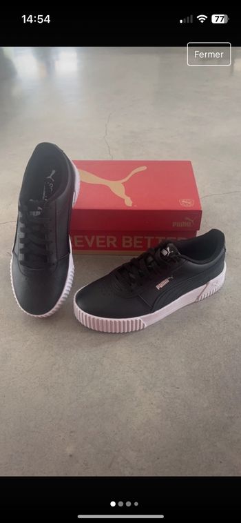 Baskets puma Carina noir et blanches 38,5 neuves