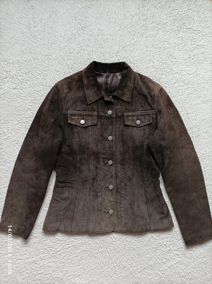 Veste cuir véritable taille M