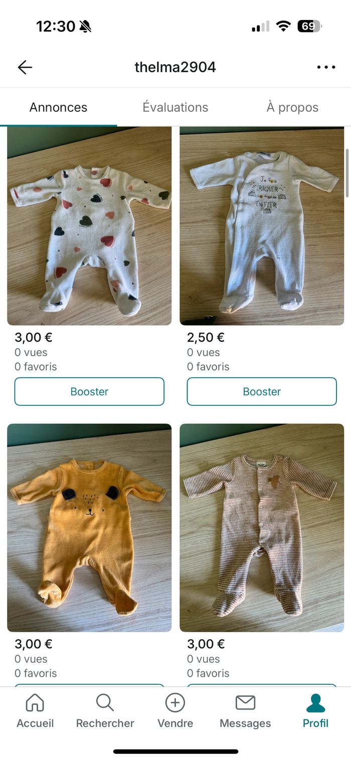 Pyjamas en velours