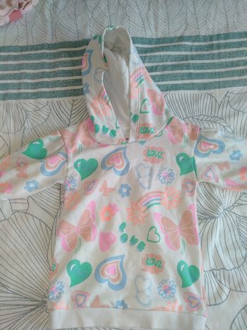 Sweat à capuche fille 12 mois Gémo
