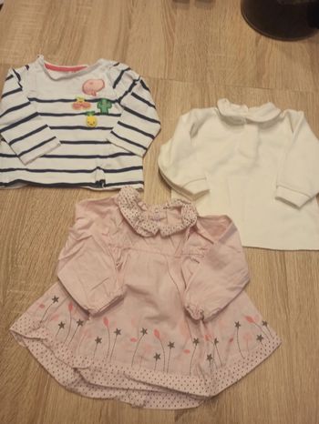 Lot 3 t-shirts 9 mois