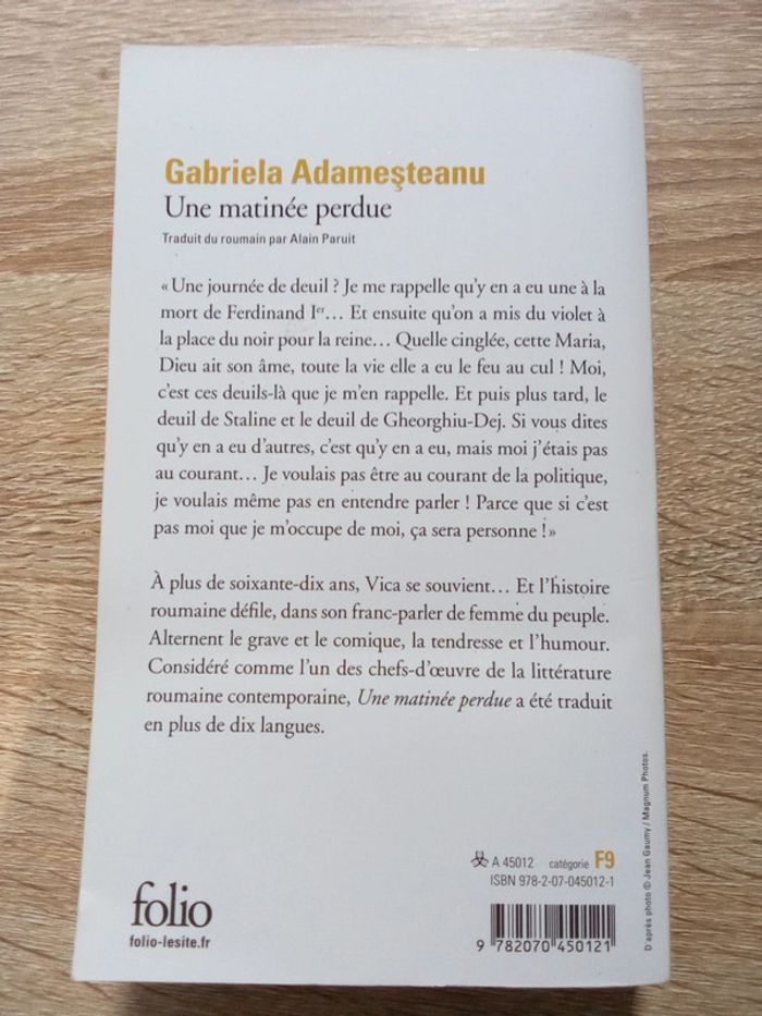 Gabrila Adamesteanu 🪅 Une matiné perdue - photo numéro 2