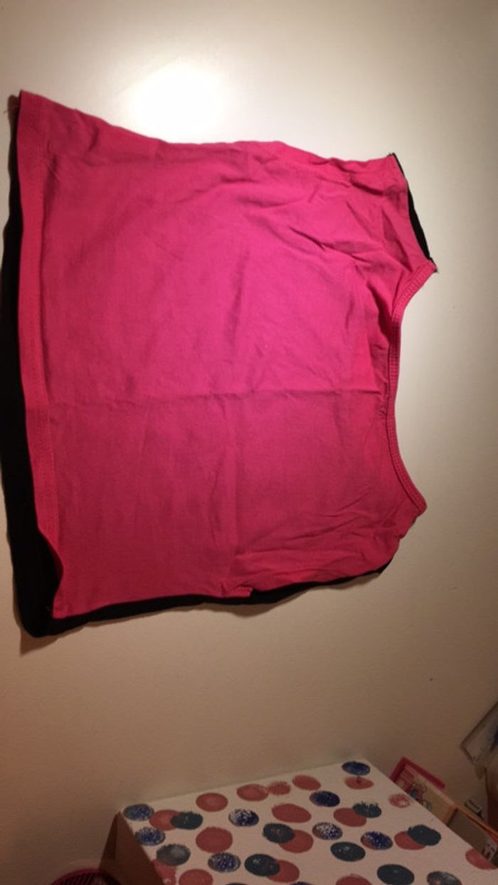 T-shirt court black pink taille 5-6 ans - photo numéro 5