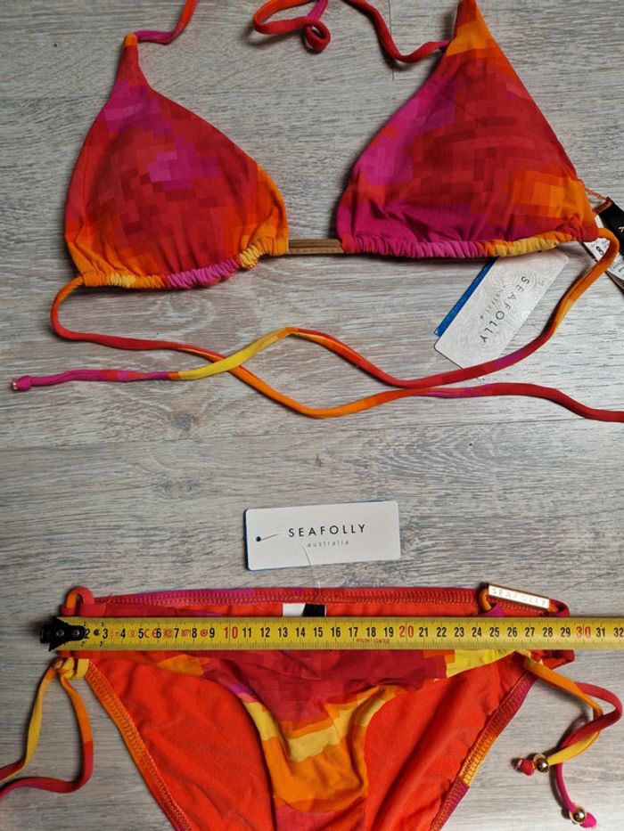 Maillot de bain bikini 2 pièces neuf avec étiquette Seafolly taille 36 - photo numéro 4