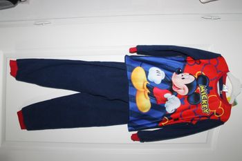 pyjama polaire mickey bleu et rouge 6 ans
