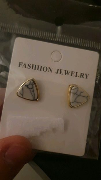 Boucles d oreille effet marbre